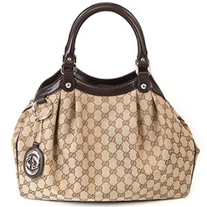 Gucci(グッチ) スーキー GGキャンバス ハンドバッグ トートバッグ ベージュ/ダークブラウン 211944 FAFXG 9643