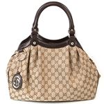 Gucci（グッチ） スーキー GGキャンバス ハンドバッグ トートバッグ ベージュ／ダークブラウン 211944 FAFXG 9643