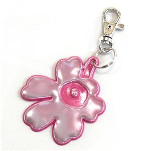 marimekko（マリメッコ） UNIKKO LUMINOUS TAG ウニッコ ケシの花モチーフ リフレクター ライトに反射して光るキーホルダー 60555 300 pink