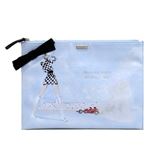KATE SPADE（ケイトスペード） PHOTO FINISH large bella pouch リボン付 モナコ・カーレースデザイン コスメポーチ クラッチバッグ 小物入れ ラージサイズ ≪2014SS≫ PWRU3696 949 bruno race track