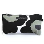 marimekko（マリメッコ） Pieni Unikko PENSKU ウニッコ柄 コットンキャンバス ペンケース 小物入れ マルチポーチ 36657 30 white／black／olive