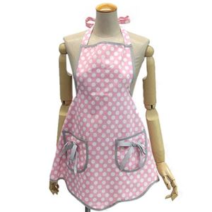 Jessie Steele（ジェシースティール） セレブ愛用♪オシャレでキュートなファッションエプロン ≪2014SS≫ Rosy Pink Polka Dot ピンク×ホワイト ドット柄 110-JS-94RP