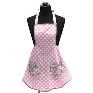 Jessie Steele（ジェシースティール） セレブ愛用♪オシャレでキュートなファッションエプロン・キッズ用 ≪2014SS≫ Rosy Pink Polka Dot ピンク×ホワイト ドット柄 210-JS-94RP
