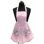 Jessie Steele（ジェシースティール） セレブ愛用♪オシャレでキュートなファッションエプロン・キッズ用 ≪2014SS≫ Rosy Pink Polka Dot ピンク×ホワイト ドット柄 210-JS-94RP