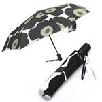 marimekko（マリメッコ） PIENI UNIKKO AUTO-OPEN／CLOSE LUX ウニッコ柄 ワンタッチ オートオープン 折りたたみ傘 アンブレラ 38643 30 white／black／olive