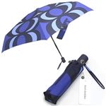 marimekko（マリメッコ） KAIVO AUTO-OPEN／CLOSE UMBRELLA カイヴォ レトロモダンな泉のモチーフ ワンタッチ オートオープン 折りたたみ傘 アンブレラ 38646 555 blue／dark blue／blue