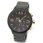 ARMANI（アルマーニ） エクスチェンジ 人気のブラックカラー スタイリッシュなメンズ・クロノグラフ・ブレスウオッチ AX1350