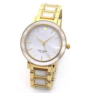 KATE SPADE（ケイトスペード） gramercy（グラマシー） ダイヤルとブレスにシェルをあしらったゴールドカラーのグラマラスなレディス・ウオッチ 1YRU0394