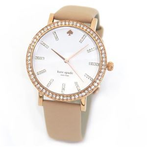 KATE SPADE（ケイトスペード） metro grand（メトロ） ダイヤルとベゼルにラインストーンをまとったグラマラスなレディスウオッチ。 1YRU0446