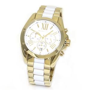 Michael Kors（マイケルコース） ゴールド＆ホワイトのドレッシーなカラーリング。ラグジュアリーなクロノグラフウオッチ MK5743