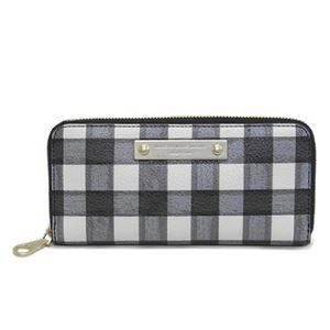 MARC BY MARC JACOBS（マークバイマークジェイコブス） Goodbye Columbus Bruch Check Slim Zip ブラッシュ チェック ラウンドファスナー長財布 M0003391 80011 Black Multi