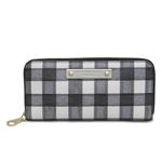 MARC BY MARC JACOBS（マークバイマークジェイコブス） Goodbye Columbus Bruch Check Slim Zip ブラッシュ チェック ラウンドファスナー長財布 M0003391 80011 Black Multi