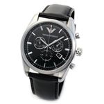 Emporio Armani（エンポリオ・アルマーニ） ちょっぴりクラシカルテイスト。ビジネスユースもお薦めのレザーストラップ・クロノグラフ・ウオッチ AR6039