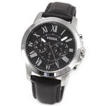 FOSSIL（フォッシル） 大きめインデックスで視認性の良い、スタイリッシュなクロノグラフウオッチ FS4812
