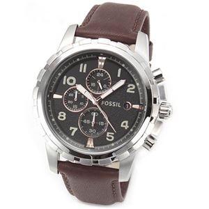 FOSSIL（フォッシル） 大きめインデックスで視認性の良い、スタイリッシュなクロノグラフウオッチ FS4828