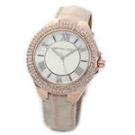 Michael Kors（マイケルコース） ベゼルにラインストーンをゴージャスにまとったグラマラスなレザーストラップウオッチ MK2330