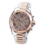 Michael Kors（マイケルコース） 魅力的なダイヤルのパヴェストーン。クリアボディとピンクゴールドカラーの取り合わせがラグジュアリーなブレスウオッチ MK5905