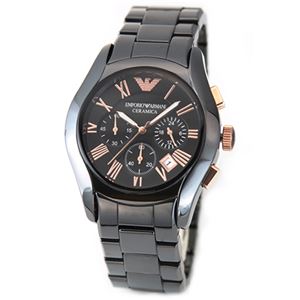 EMPORIO ARMANI(エンポリオアルマーニ) メンズ 腕時計 CERAMICA(セラミカ・クロノグラフ) ブラックカラーのセラミックブレス・クロノグラフ・ウオッチ
AR1410