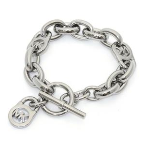 Michael Kors（マイケルコース） Silver-Tone Chain-Link PadLock Bracelet チェーンリンク パドロック ブレスレット MKJ1101040