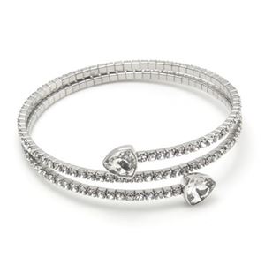 Swarovski（スワロフスキー） Twisty Triangle ダブルラップ 2重巻タイプ クリスタル ペヴェ ワイヤーバングル 5086031