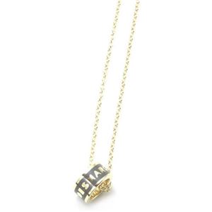 MARC BY MARC JACOBS（マークバイマークジェイコブス） Classic Marc Delicate Sweetie Pendant クラシックマーク エナメル ロゴ ペンダント ネックレス M0003548-036 GUNMETAL