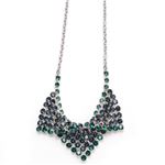 Swarovski（スワロフスキー） Best Small ダークブルー×エメラルドグリーン クリスタル メッシュ ネックレス 5098549