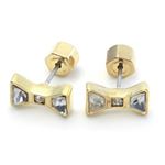 MARC BY MARC JACOBS（マークバイマークジェイコブス） Bow Studs リボンモチーフ クリアストーン ピアス M3PE566-711 80096 ORO