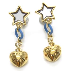 MARC BY MARC JACOBS（マークバイマークジェイコブス） STAR AND PUFFY HEART EARRING スター＆ハートモチーフ ピアス M0004277-067 SILVER MIRROR - 拡大画像