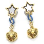 MARC BY MARC JACOBS（マークバイマークジェイコブス） STAR AND PUFFY HEART EARRING スター＆ハートモチーフ ピアス M0004277-067 SILVER MIRROR