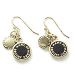 MARC BY MARC JACOBS（マークバイマークジェイコブス） Classic Marc Enamel Discs Earrings クラシックマーク エナメル ロゴ ディスク ピアス M3PE542-062 80357 BLACK／ORO