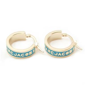 MARC BY MARC JACOBS（マークバイマークジェイコブス） Classic Marc Huggie Hopps クラシックマーク ハギー フープス エナメル ロゴ ピアス M0003556-377 WINTER GREEN