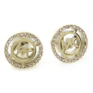 Michael Kors（マイケルコース） Pave Logo Gold-Tone Clip Earrings パヴェ ロゴ クリップ イヤリング MKJ4083710 - 拡大画像