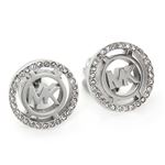 Michael Kors（マイケルコース） Pave Logo Silver-Tone Clip Earrings パヴェ ロゴ クリップ イヤリング MKJ4084040