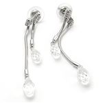 Swarovski（スワロフスキー） Gillian ブリオレットカット クリスタル パヴェ スネークチェーン ピアス 1156225