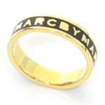 MARC BY MARC JACOBS（マークバイマークジェイコブス） Classic Marc Tiny Ring クラシックマーク ロゴ リング サイズ6 （日本サイズ12号相当） M3PE611-062 #6 80357 Black／ORO