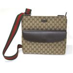 Gucci（グッチ） オリジナルGG ウェブ ショルダーバッグ クロスボディ ベージュ／ブラウン ≪2014AW≫ 256100 F4F3R 9791