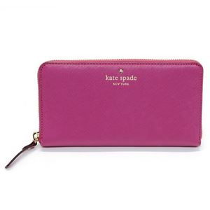 KATE SPADE（ケイトスペード） CEDAR STREET Lacey ラウンドファスナー長財布 サフィアーノレザー ≪2015SS≫ PWRU3898 698 Sweetheart Pink