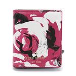 KATE SPADE（ケイトスペード） CEDAR STREET ROSE small stacy ローズプリント 二つ折りミニ財布 （札・小銭・定期・カード入れ付） サフィアーノレザー ≪2015SS≫ PWRU4214 651 Sweetheart Pink Multi