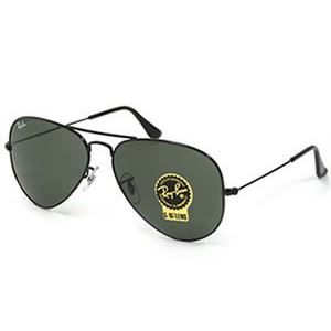 RayBan（レイバン） サングラス アビエーター RB3025 L2823 ブラック グリーン