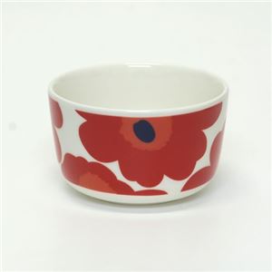 marimekko（マリメッコ） UNIKKO BOWL ウニッコ柄 ボウル 250ml デザートやサラダなどを入れるのに便利 ホワイト×レッド 63432 1 White／Red