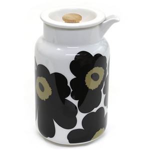 marimekko（マリメッコ） UNIKKO JUG KAN 500ml ウニッコ柄 ピッチャー ミルクポット 66430 30 white／black