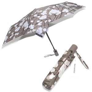 marimekko（マリメッコ） LUMIMARJA AUTO-OPEN／CLOSE LUX ルミマルヤ 雪いちご ワンタッチ オートオープン 折りたたみ傘 アンブレラ 38645 882 brown／beige
