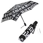 marimekko（マリメッコ） MARILOGO AOC AUTO-OPEN／CLOSE LUX マリメッコロゴ ワンタッチ オートオープン 折りたたみ傘 アンブレラ 41400 910 black／white