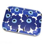 marimekko（マリメッコ） PIENI UNIKKO PLYWOOD TRAY ウニッコ柄 トレイ キッチントレー 20cm×27cm 64863 17 white／blue