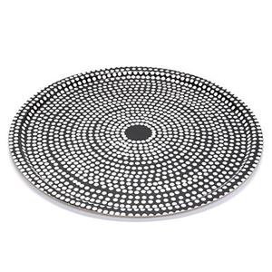 marimekko（マリメッコ） FOKUS PLYWOOD TRAY DIAM 46cm フォクス（焦点） ドット柄 円形 キッチントレイ 64901 1 black／white