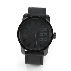 DIESEL（ディーゼル） 注目のオールブラックラバーブレスウオッチ【ブラック系】【ラバー】【10気圧防水】DZ1446