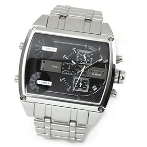 DIESEL（ディーゼル） メンズ 腕時計 人気のデカ系クロノグラフウオッチ 3Time表示 DZ7324
