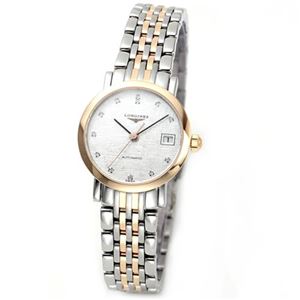 LONGINES（ロンジン） クラシカルでしなやか 12粒のダイヤの輝き「エレガントコレクション」レディス・オートマチック腕時計 L4.309.5.77.7