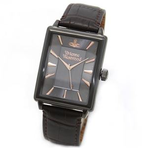 Vivienne Westwood（ヴィヴィアンウエストウッド） シックな色合いのメンズ・レザーストラップウオッチ VV066GYBR