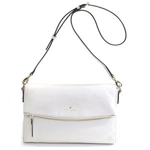 KATE SPADE（ケイトスペード） Cobble Hill Carson ショルダーバッグ クロスボディ クラッチバッグ ソフトペプルドレザー ≪2015SS≫ PXRU4669 125 Bright White